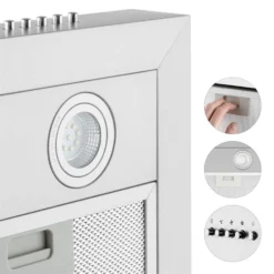 Zarah Dunstabzugshaube 60cm Umluftset 620 M³/h Aktivkohlefilter 12 Zarah Dunstabzugshaube 60cm Umluftset 620 M³/h Aktivkohlefilter -Küchenzubehör Verkaufsgeschäft 60002280 yy 0007 detail Klarstein Zarah Dunstabzugshaube