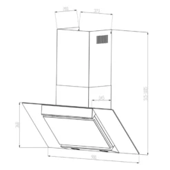 Zola Dunstabzugshaube Umluftset 90cm 635m³/h Aktivkohlefilter Schwarz -Küchenzubehör Verkaufsgeschäft 60002282 yy 0009 logo Klarstein Zola 90 Dunstabzugshaube