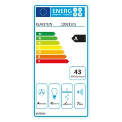 Finessa Dunstabzugshaube Umluftset 90cm 635 M³/h 2 Aktivkohlefilter -Küchenzubehör Verkaufsgeschäft 60002301 energy label