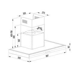 Finessa Dunstabzugshaube Umluftset 90cm 635 M³/h 2 Aktivkohlefilter -Küchenzubehör Verkaufsgeschäft 60002301 yy 0008 logo Klarstein Finessa Dunstabzugshaube Edelstahl