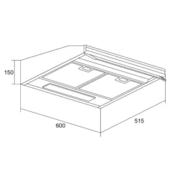 Purista Dunstabzugshaube Umluftset 60cm 190 M³/h 2 Aktivkohlefilter -Küchenzubehör Verkaufsgeschäft 60002303 yy 0006 logo Klarstein Purista Unterbau Dunstabzugshaube reedit