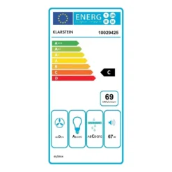 Karajan 90 Dunstabzugshaube Umluftset 536 M³/h Aktivkohlefilter -Küchenzubehör Verkaufsgeschäft 60002308 energy label