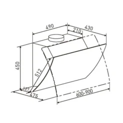 Annabelle 60 Dunstabzugshaube Umluftset 595 M³/h Touch-Armatur Schwarz -Küchenzubehör Verkaufsgeschäft 60002315 yy 0008 logo Klarstein Annabelle60 Dunstabzugshaube schwarz