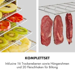 Master Jerky 16 Dörrautomat + Fleischhaken Set 1500W 40-90 °C 15h-Timer Edelstahl Silber -Küchenzubehör Verkaufsgeschäft 60002668 de 0003 logo